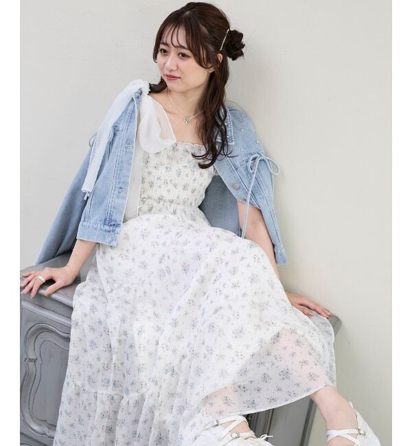  「2wayショルダーリボンキャミワンピ」|ワンピース|