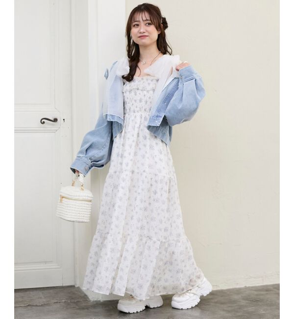  「2wayショルダーリボンキャミワンピ」|ワンピース|