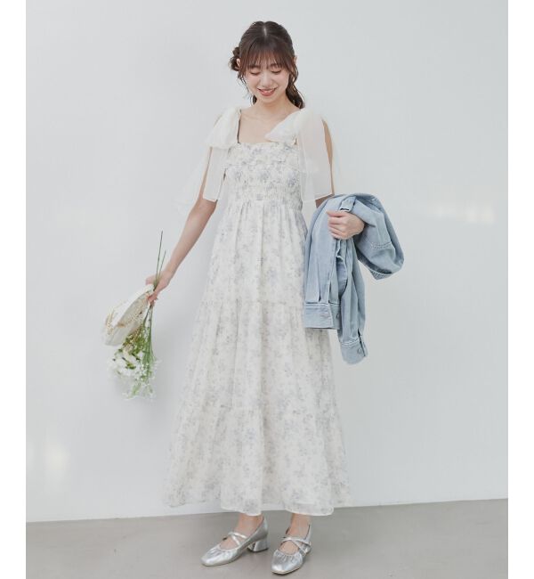  「2wayショルダーリボンキャミワンピ」|ワンピース|