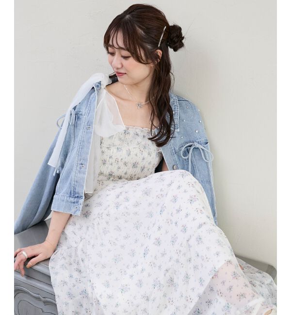  「2wayショルダーリボンキャミワンピ」|ワンピース|ｱｲﾎﾞﾘｰ柄