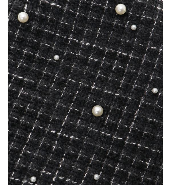  「パール&times;リボンツイードベレー帽」|ハンチング・ベレー帽|