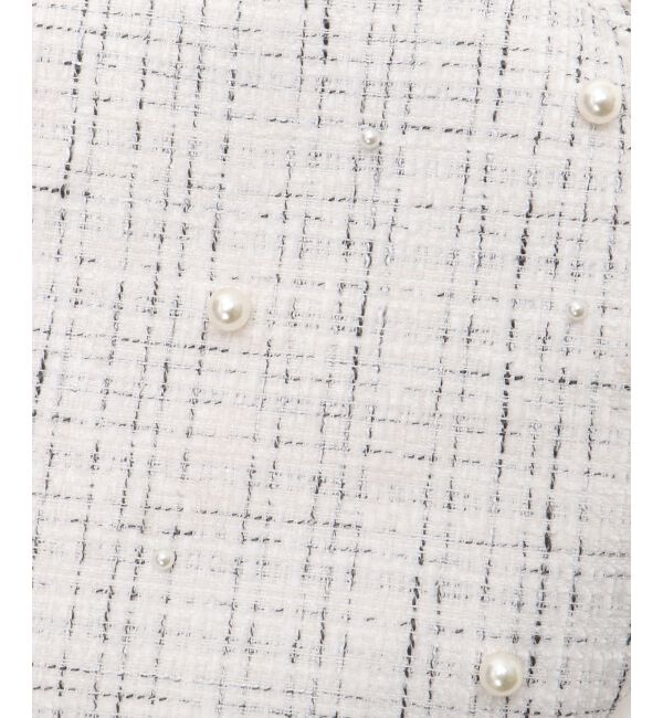  「パール&times;リボンツイードベレー帽」|ハンチング・ベレー帽|