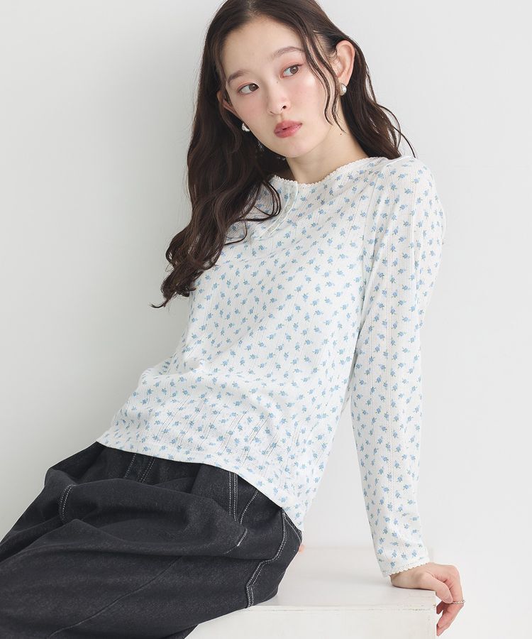 earth music&ecology「【WEB限定】アイレットジャカードタイトプルオーバー」|Tシャツ・カットソー|