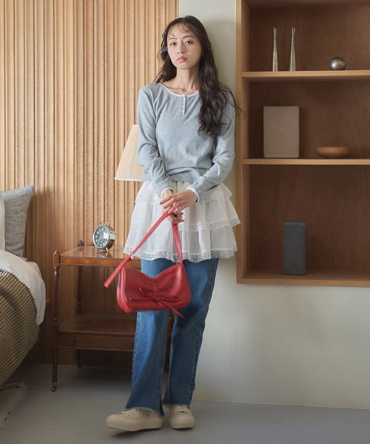 earth music&ecology「【WEB限定】アイレットジャカードタイトプルオーバー」|Tシャツ・カットソー|