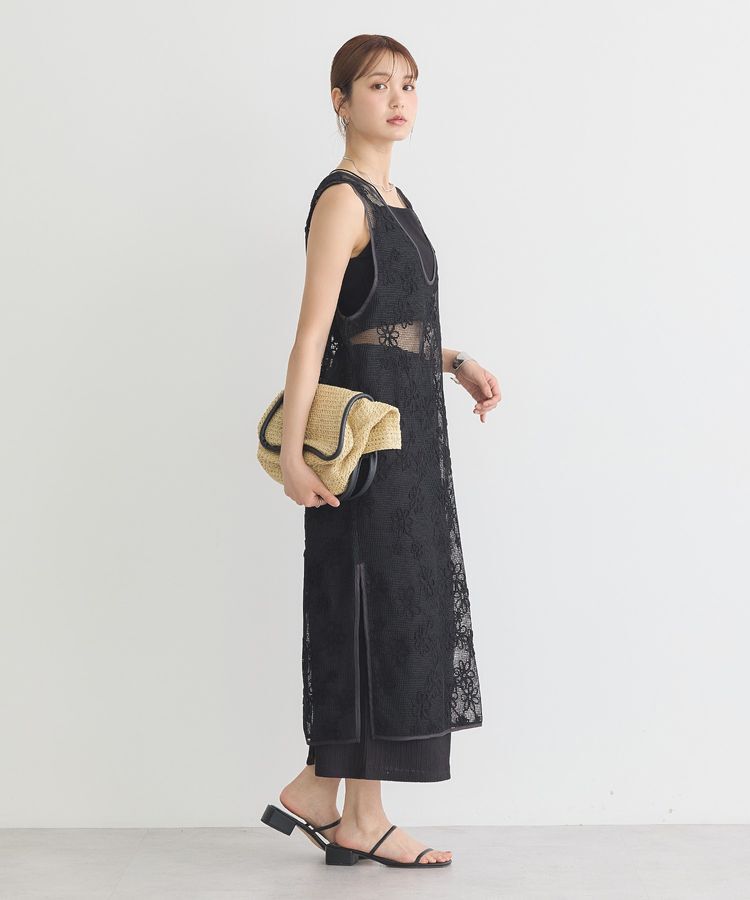 earth music&ecology「コード刺繍ベスト」|ワンピース|