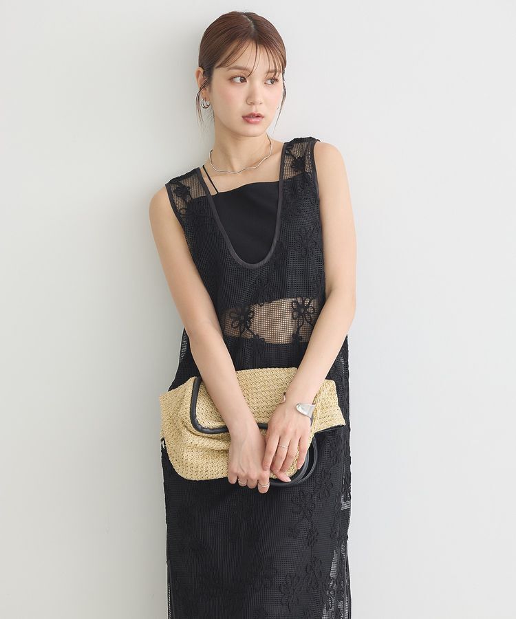 earth music&ecology「コード刺繍ベスト」|ワンピース|