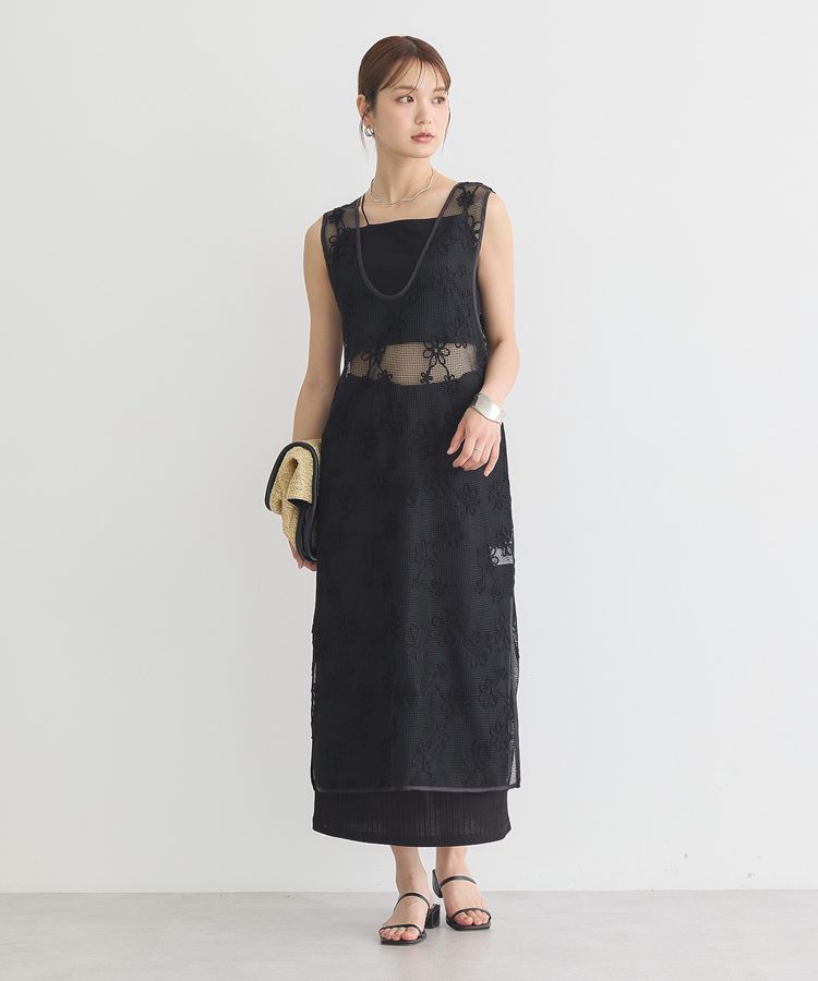 earth music&ecology「コード刺繍ベスト」|ワンピース|