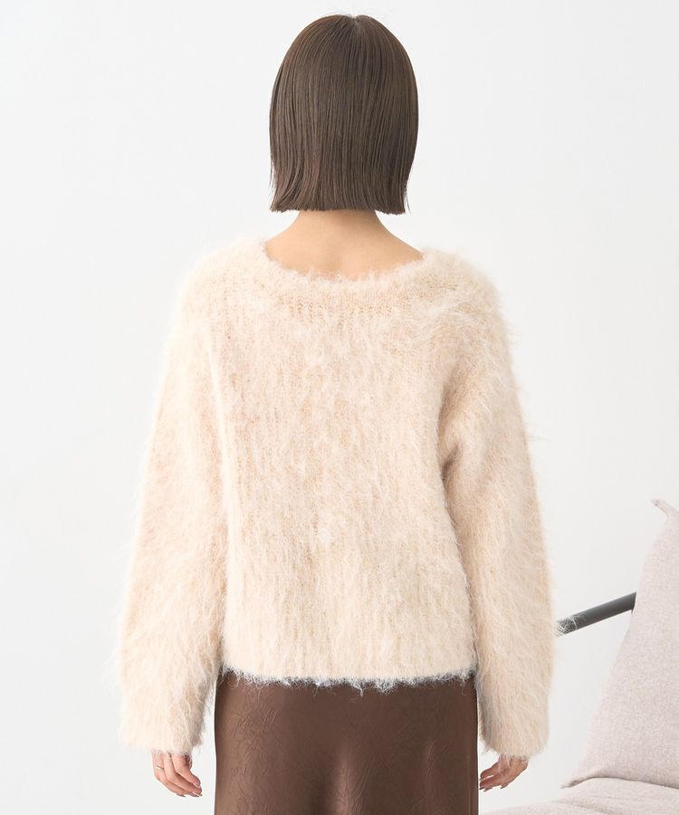 earth music&ecology「クルーネックシャギーカーディガン」|カーディガン|