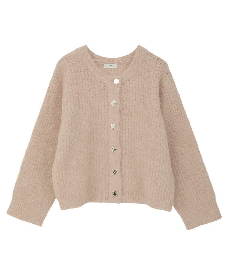 earth music&ecology「クルーネックシャギーカーディガン」|カーディガン|