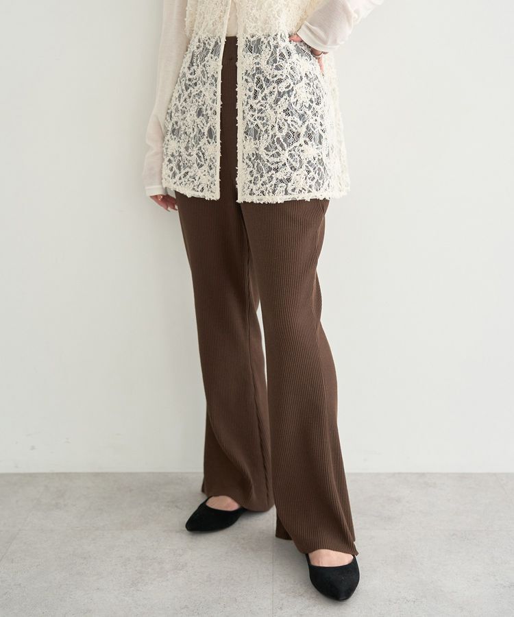 earth music&ecology「セルフカットテレコフレアパンツ」|その他|