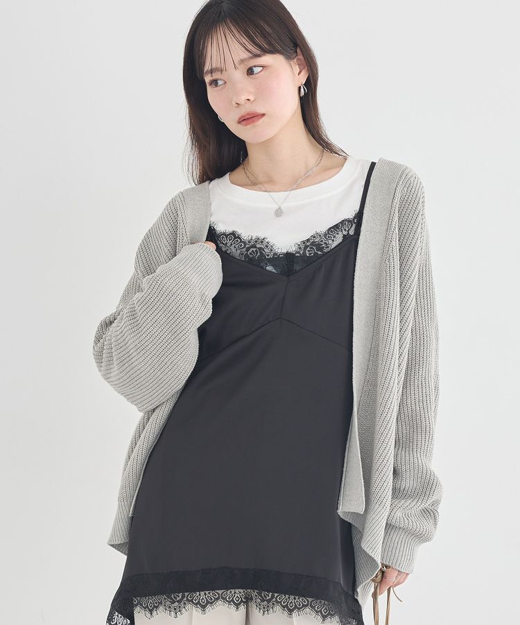 earth music&ecology「アゼトッパーカーディガン」|カーディガン|