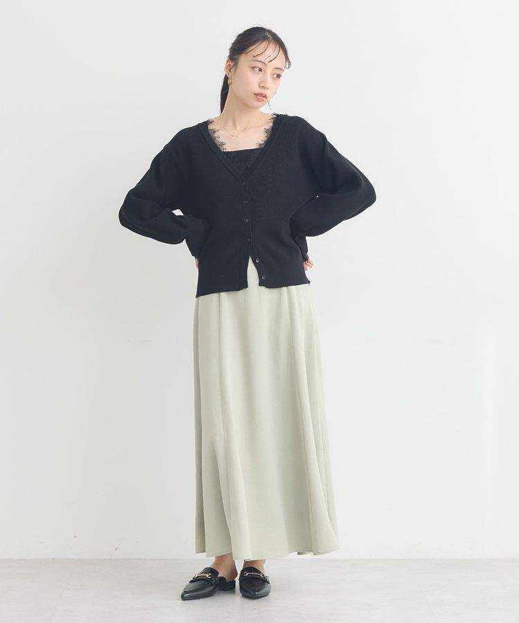 earth music&ecology「レーストリムカーディガン」|カーディガン|