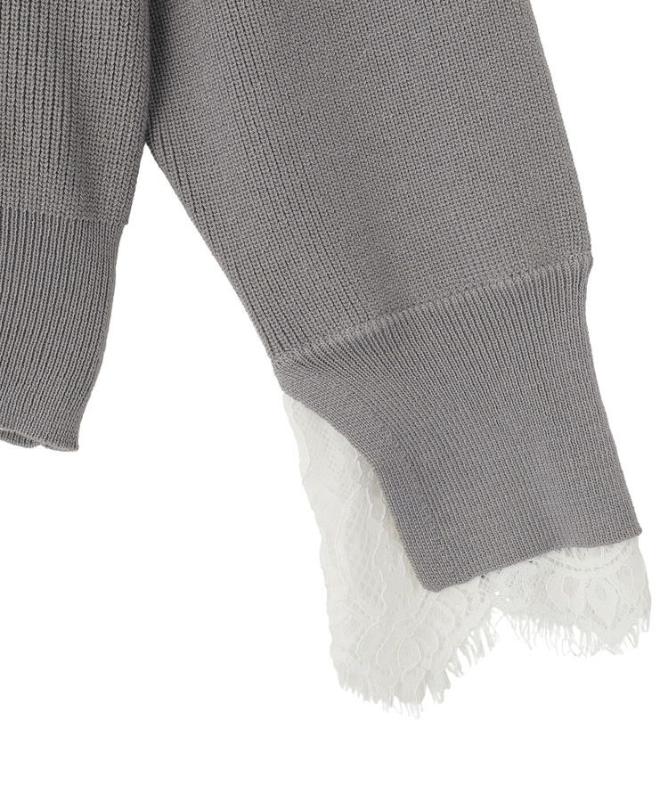 earth music&ecology「レーストリムカーディガン」|カーディガン|