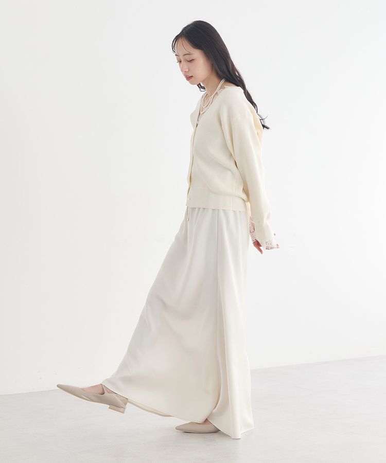 earth music&ecology「レーストリムカーディガン」|カーディガン|