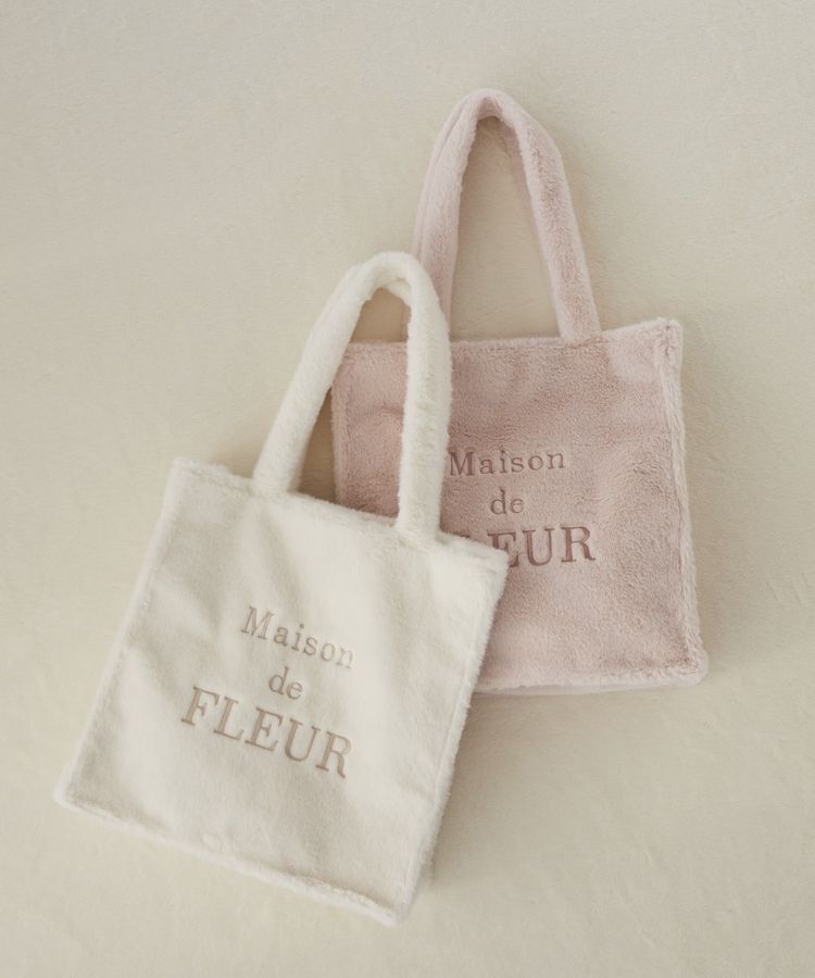 Maison de FLEUR「ファーブランドロゴ刺繍スクエアトートバッグ」|トートバッグ|