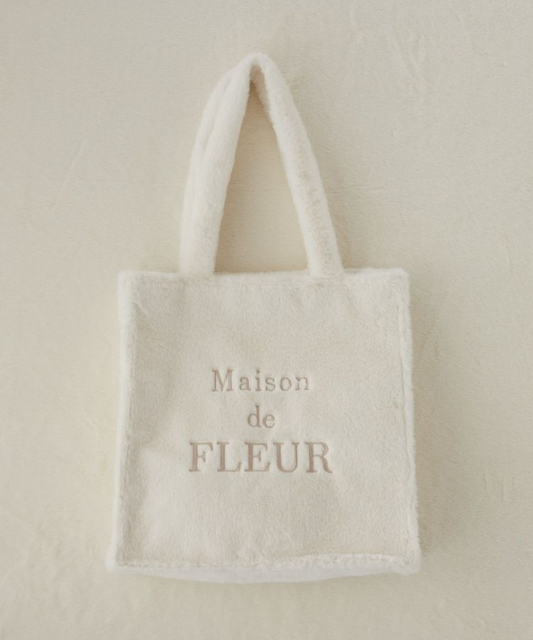 Maison de FLEUR「ファーブランドロゴ刺繍スクエアトートバッグ」|トートバッグ|
