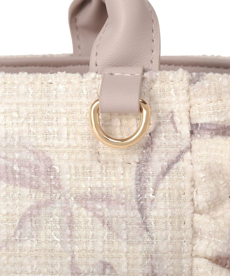 Maison de FLEUR「ツイードリボンプリント2WayバッグS」|ハンドバッグ|