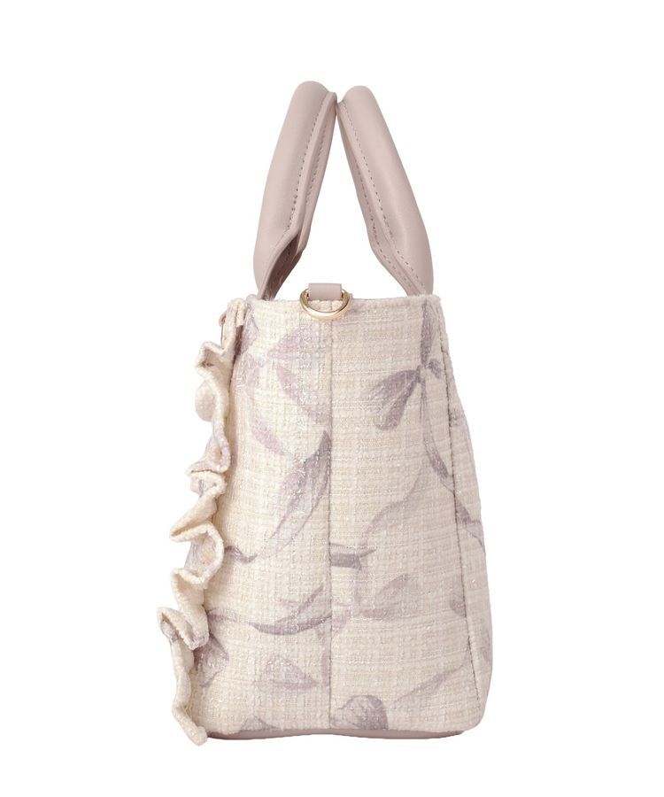 Maison de FLEUR「ツイードリボンプリント2WayバッグS」|ハンドバッグ|