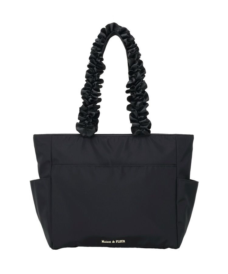 Maison de FLEUR「撥水加工フリルハンドルトートバッグ」|トートバッグ|