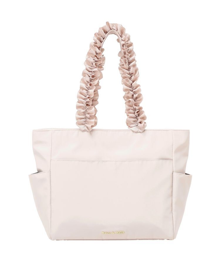Maison de FLEUR「撥水加工フリルハンドルトートバッグ」|トートバッグ|