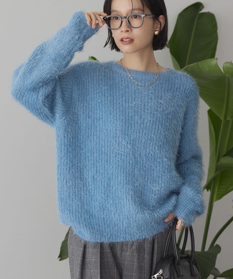 AMERICAN HOLIC「【WEB限定】フェザーゆるニットプルオーバー」|ニット・セーター|