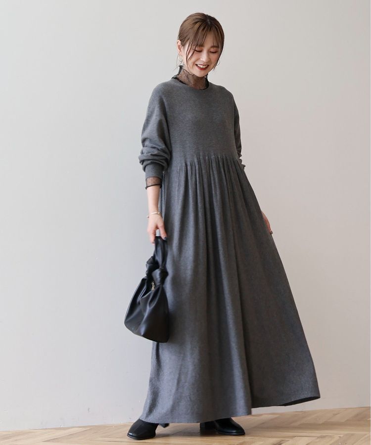 AMERICAN HOLIC「【WEB限定】バイパチティアードニットワンピース＜静電気軽減＞」|ワンピース|