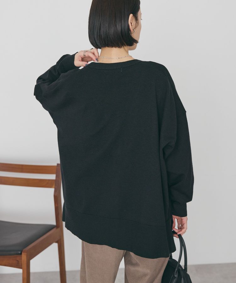 AMERICAN HOLIC「【WEB限定】バイパチVネックルーズカーディガン＜静電気軽減＞」|カーディガン|