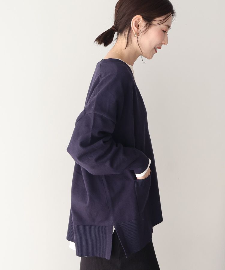 AMERICAN HOLIC「【WEB限定】バイパチVネックルーズカーディガン＜静電気軽減＞」|カーディガン|