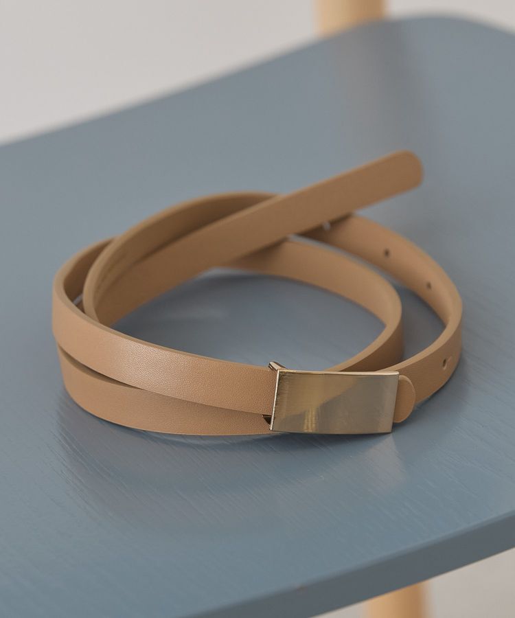 AMERICAN HOLIC「スクエアメタルパーツベルト」|ベルト|Beige