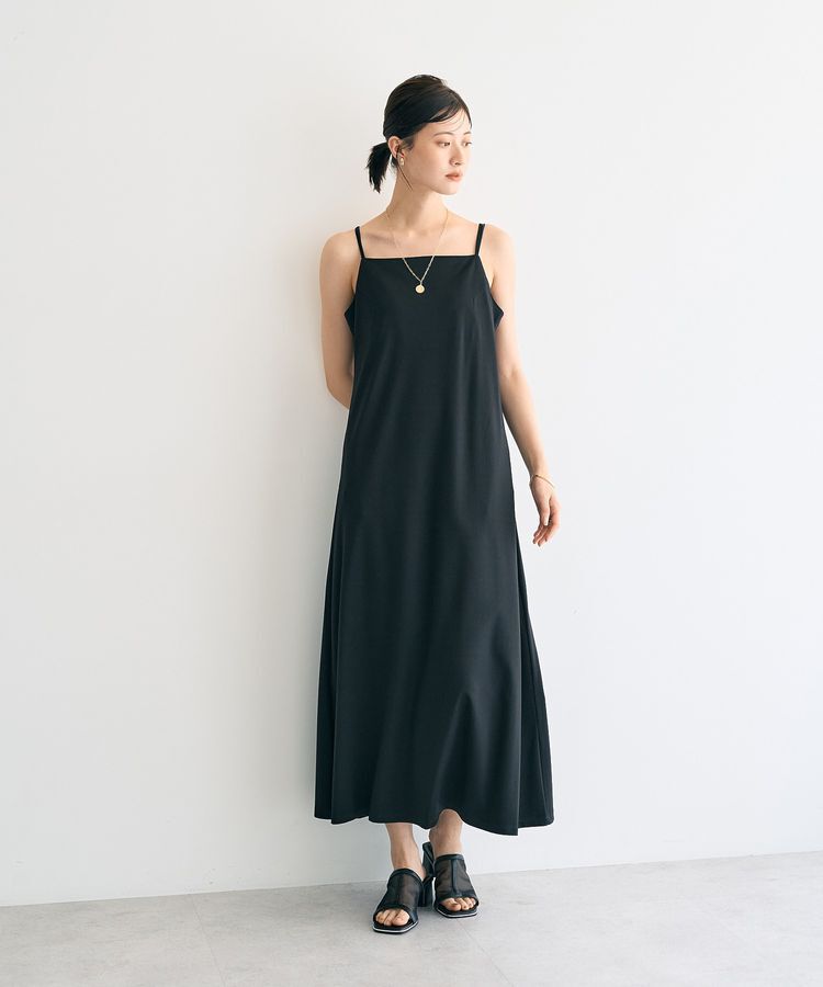 YECCA VECCA「【2点SET】シアーシャツ&times;Aラインキャミワンピース」|ワンピース|