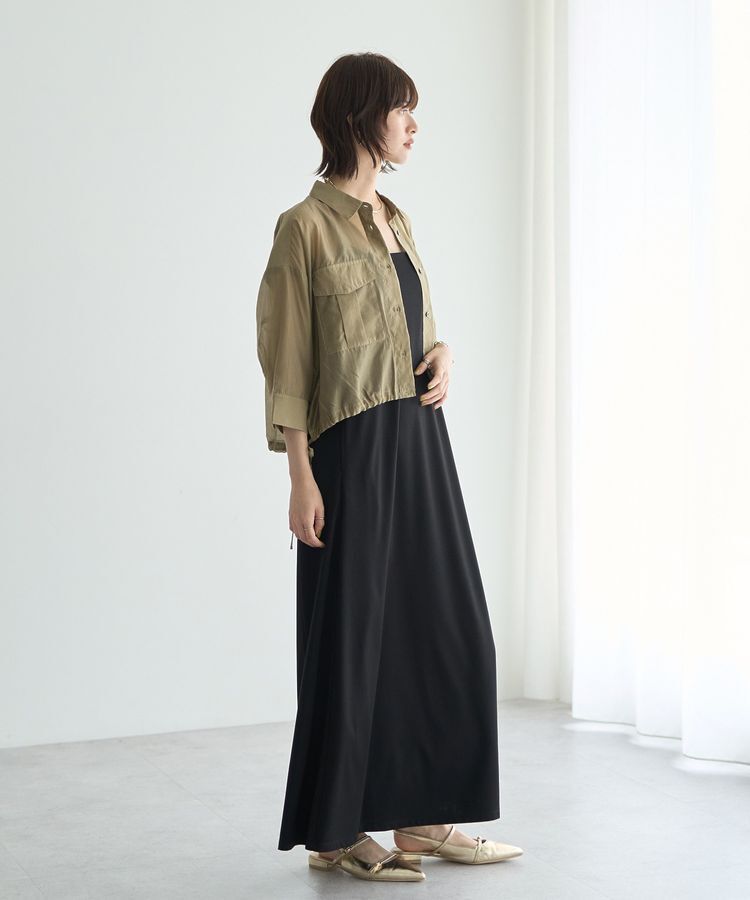 YECCA VECCA「【2点SET】シアーシャツ&times;Aラインキャミワンピース」|ワンピース|