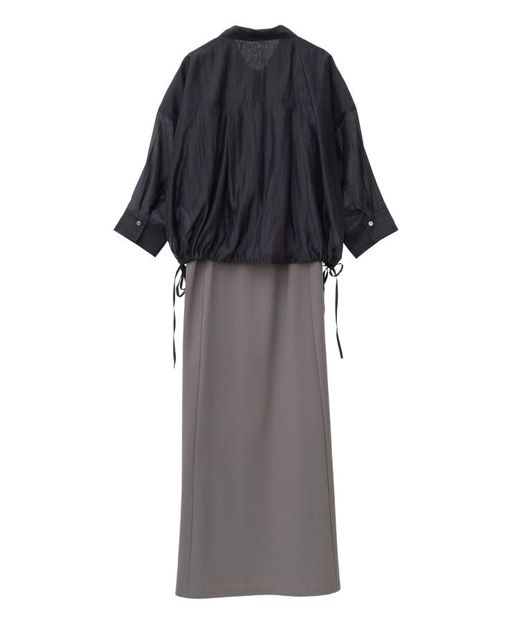 YECCA VECCA「【2点SET】シアーシャツ&times;Aラインキャミワンピース」|ワンピース|