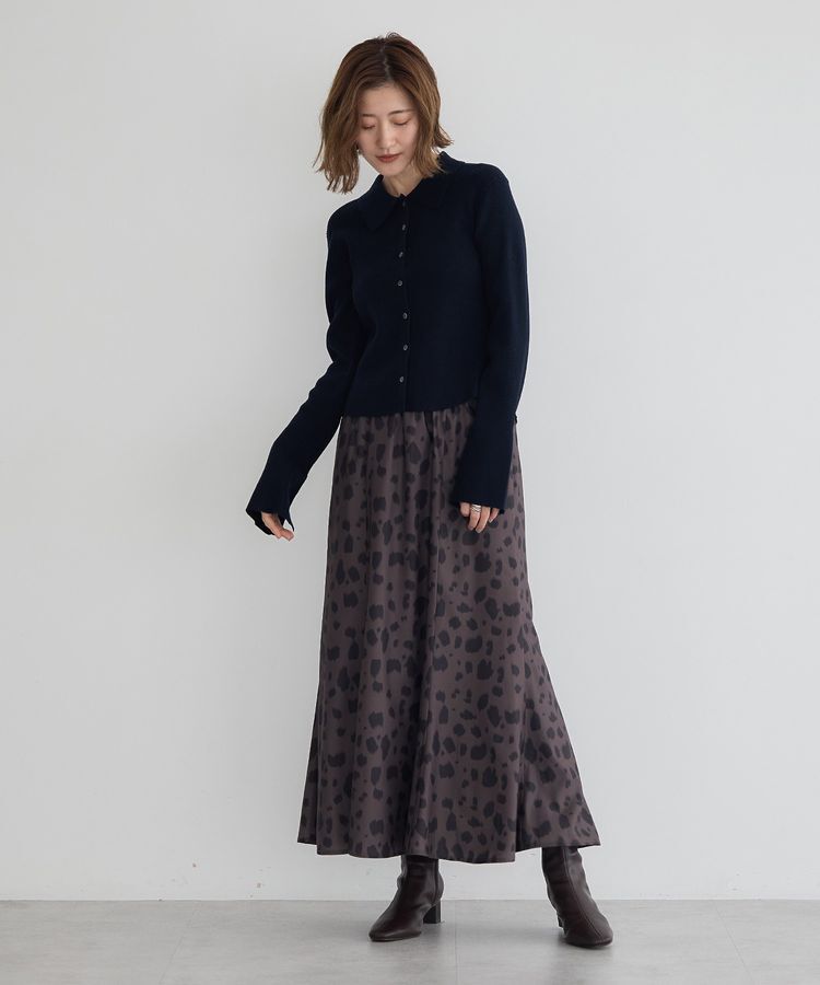 YECCA VECCA「襟付きニットカーディガン」|カーディガン|