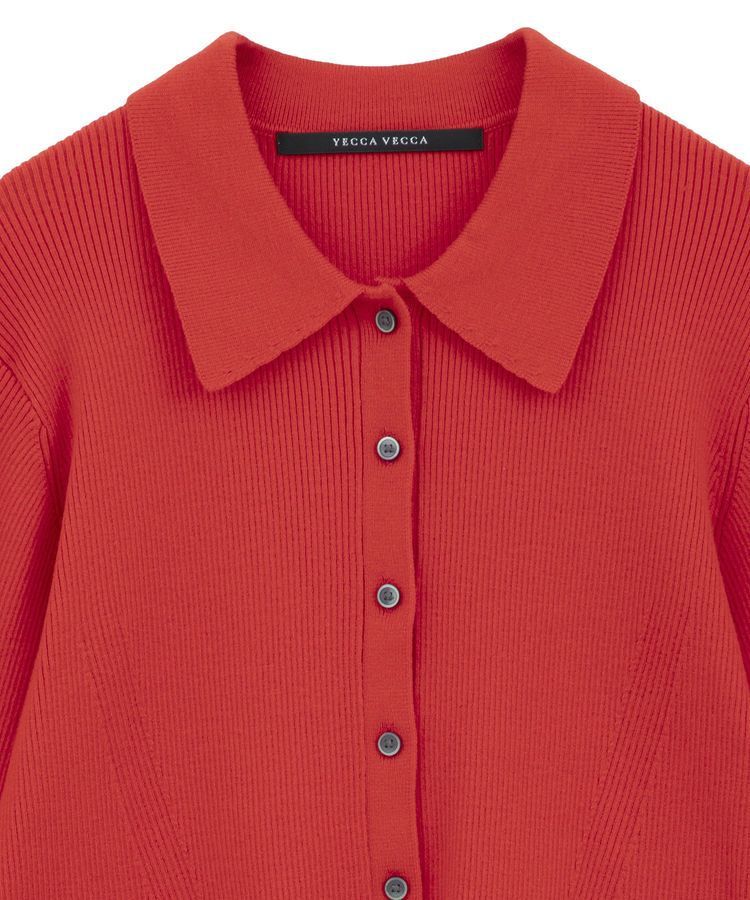 YECCA VECCA「襟付きニットカーディガン」|カーディガン|