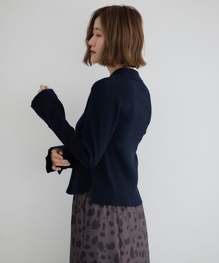 YECCA VECCA「襟付きニットカーディガン」|カーディガン|