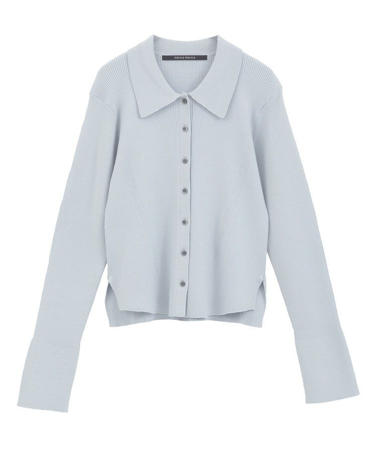 YECCA VECCA「襟付きニットカーディガン」|カーディガン|