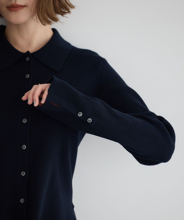 YECCA VECCA「襟付きニットカーディガン」|カーディガン|