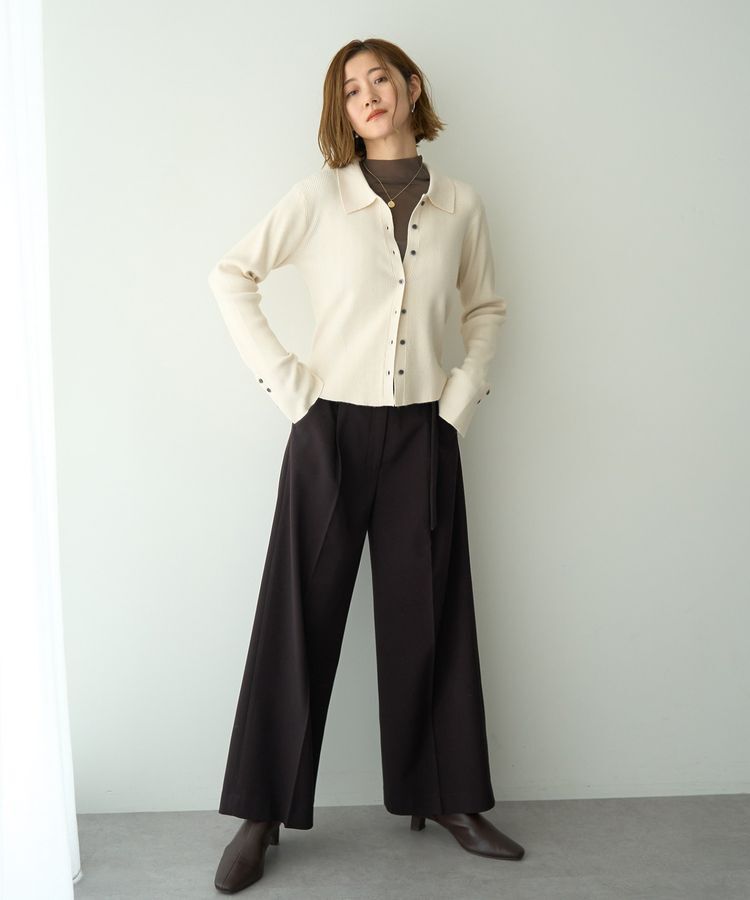 YECCA VECCA「襟付きニットカーディガン」|カーディガン|