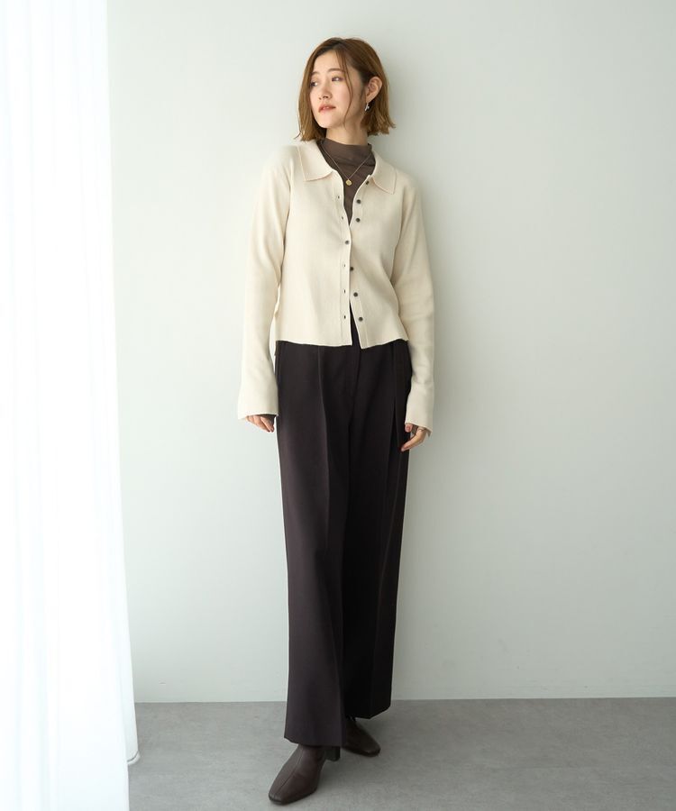 YECCA VECCA「襟付きニットカーディガン」|カーディガン|