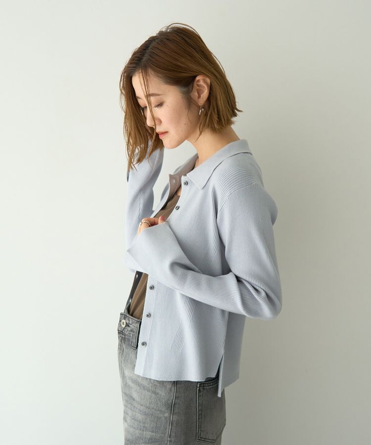 YECCA VECCA「襟付きニットカーディガン」|カーディガン|