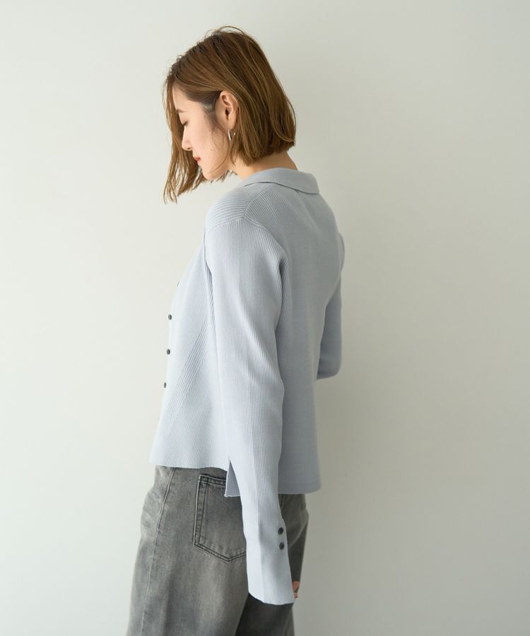 YECCA VECCA「襟付きニットカーディガン」|カーディガン|