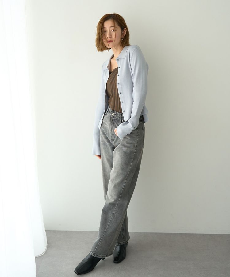 YECCA VECCA「襟付きニットカーディガン」|カーディガン|