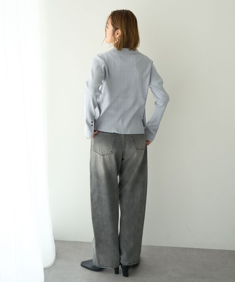 YECCA VECCA「襟付きニットカーディガン」|カーディガン|