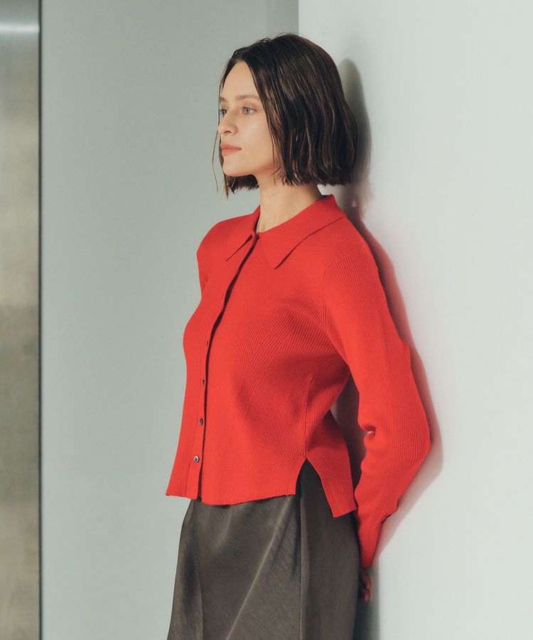 YECCA VECCA「襟付きニットカーディガン」|カーディガン|