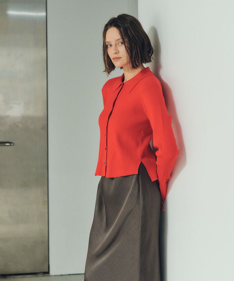 YECCA VECCA「襟付きニットカーディガン」|カーディガン|