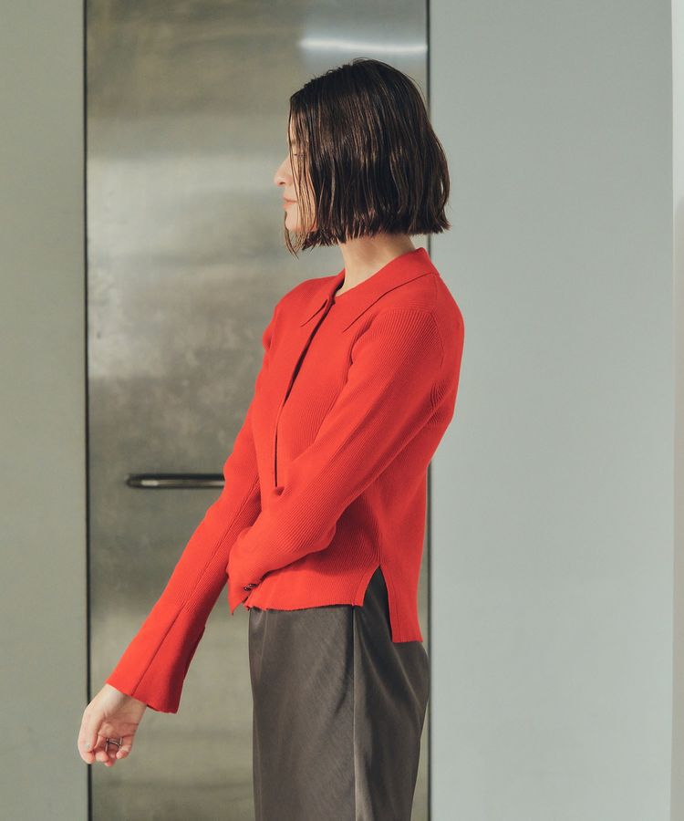 YECCA VECCA「襟付きニットカーディガン」|カーディガン|