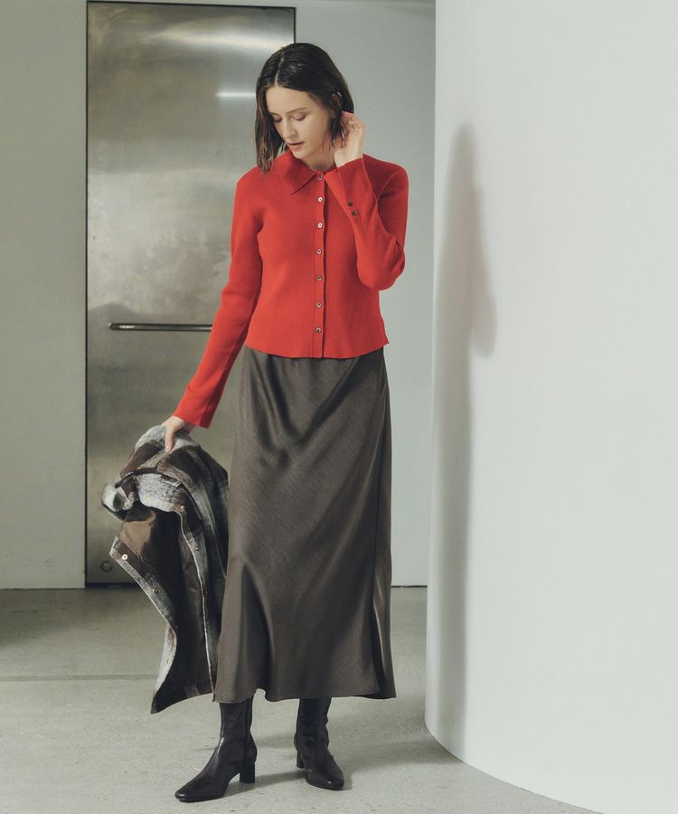 YECCA VECCA「襟付きニットカーディガン」|カーディガン|