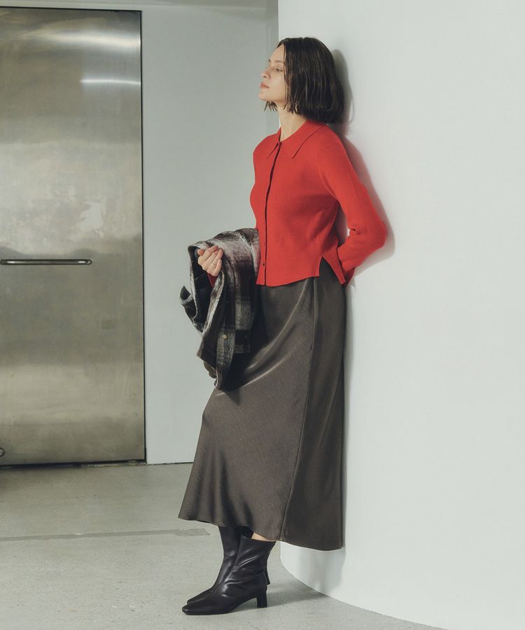 YECCA VECCA「襟付きニットカーディガン」|カーディガン|