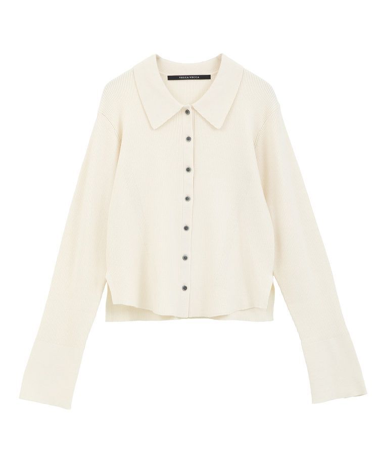 YECCA VECCA「襟付きニットカーディガン」|カーディガン|