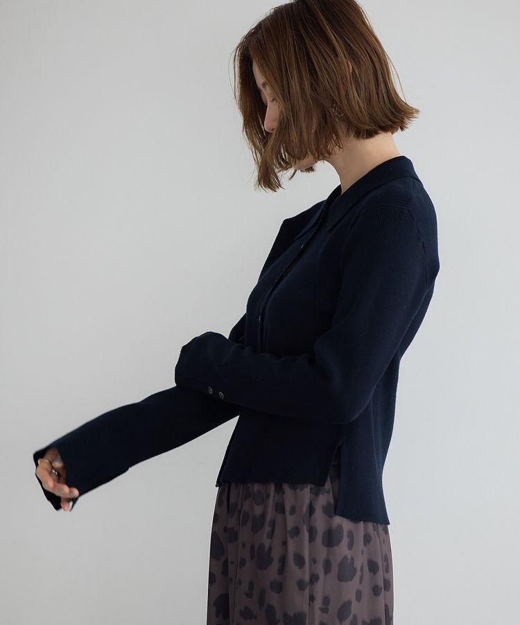 YECCA VECCA「襟付きニットカーディガン」|カーディガン|